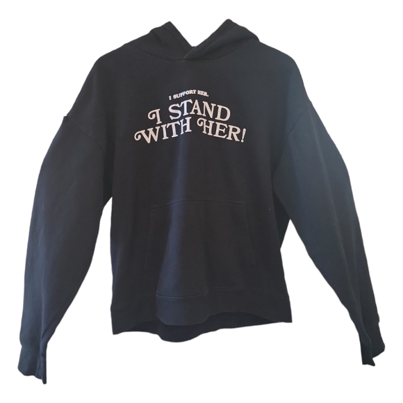 Forever 21 Black hoodie feminist women's rights statement piece - Picture 3 of 6